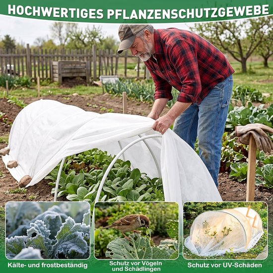 Vlies voor planten, vorstbescherming 2x5 meter — afbeelding 4
