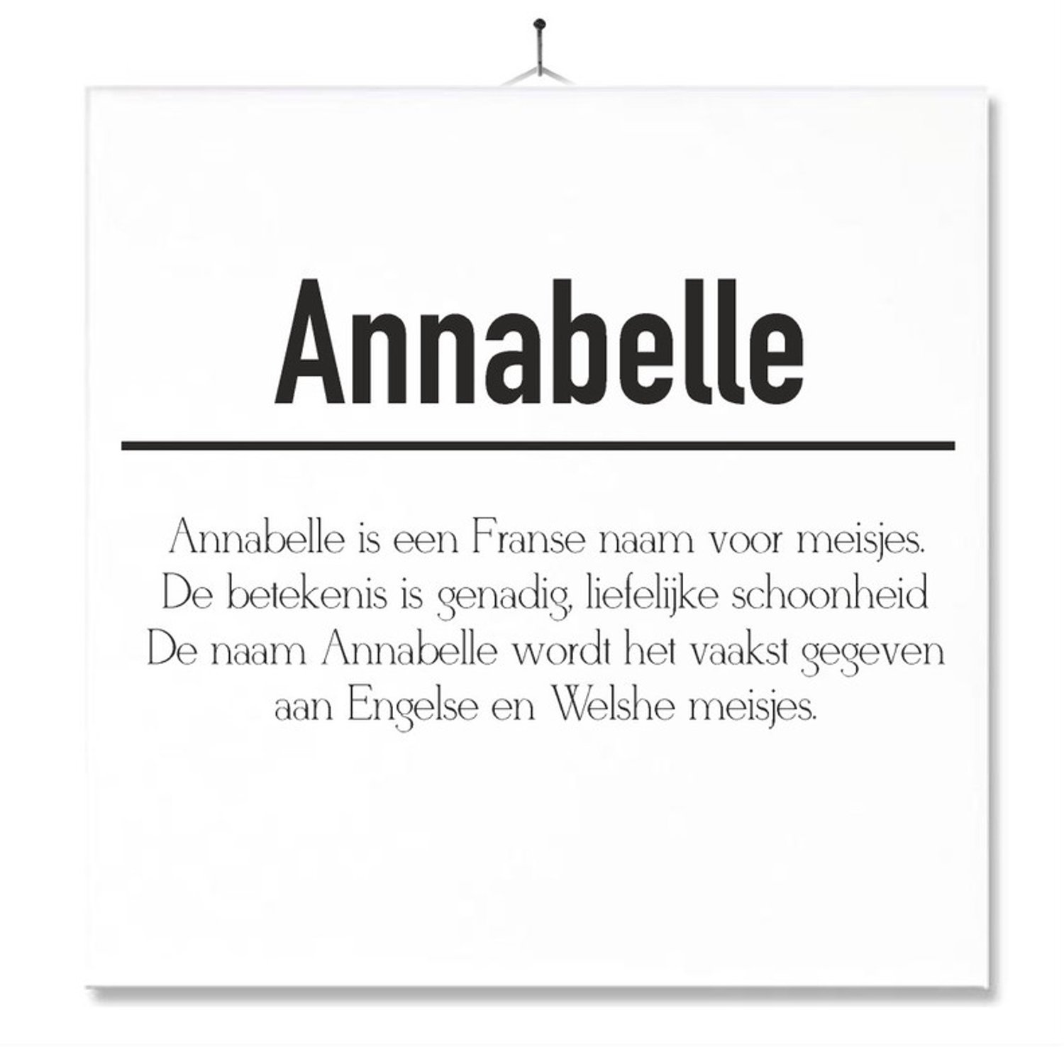 MC Living Tegel Met Opdruk | Betekenis | Kado | Cadeau | Met Naam - Annabelle Multi-Color