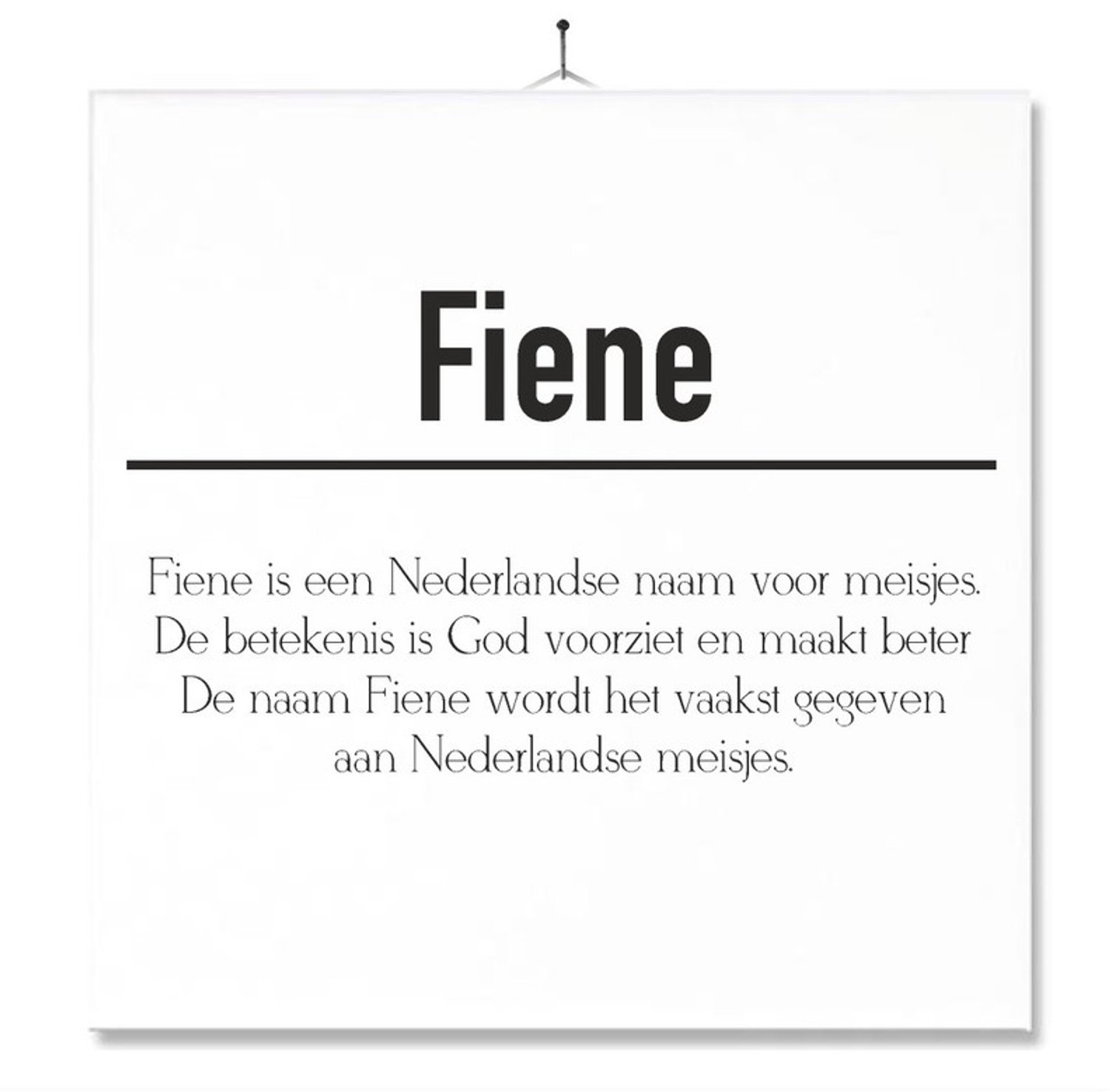 MC Living Tegel Met Opdruk | Betekenis | Kado | Cadeau | Met Naam - Fiene Multi-Color