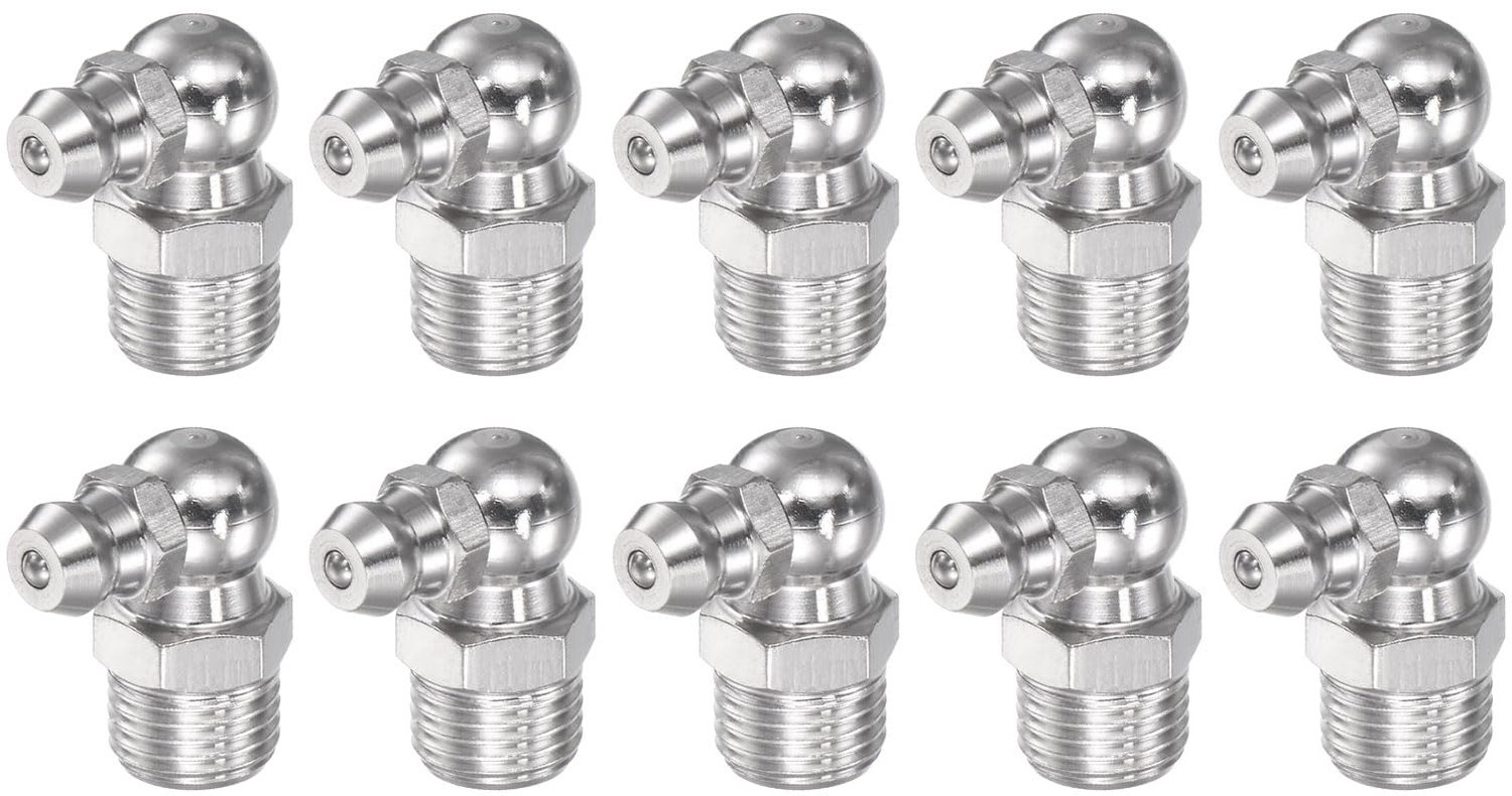 Set van 10 RVS Vetnippels met M10 Draad