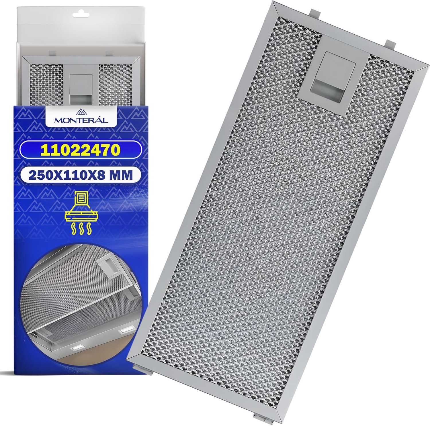 Aluminium Vetfilter voor Afzuigkap 250 x 110 mm - Geschikt voor Bosch en Siemens