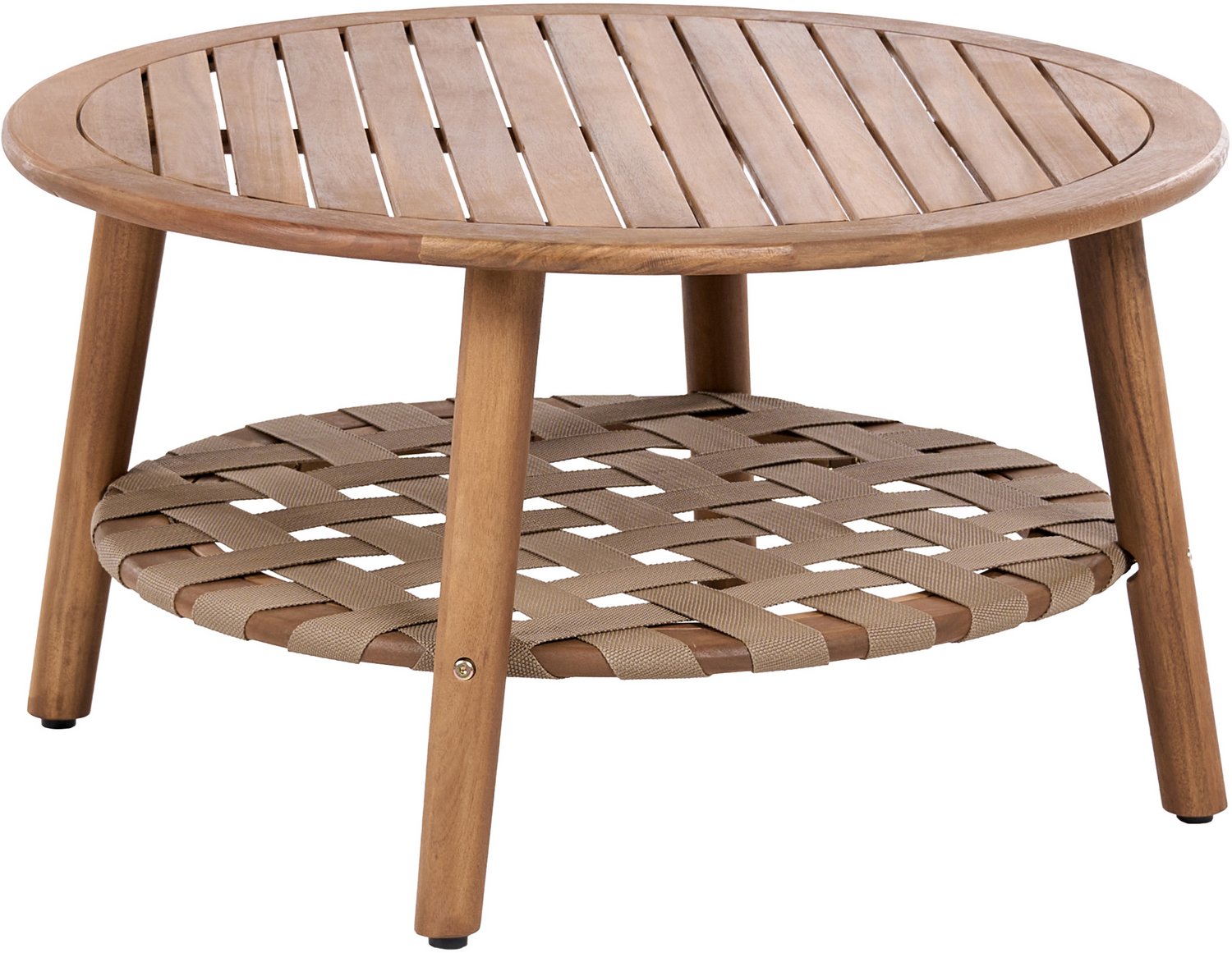 Beliani MILZANO - Tuinsalontafel - Bruin - 80 x 80 cm - Acaciahout
