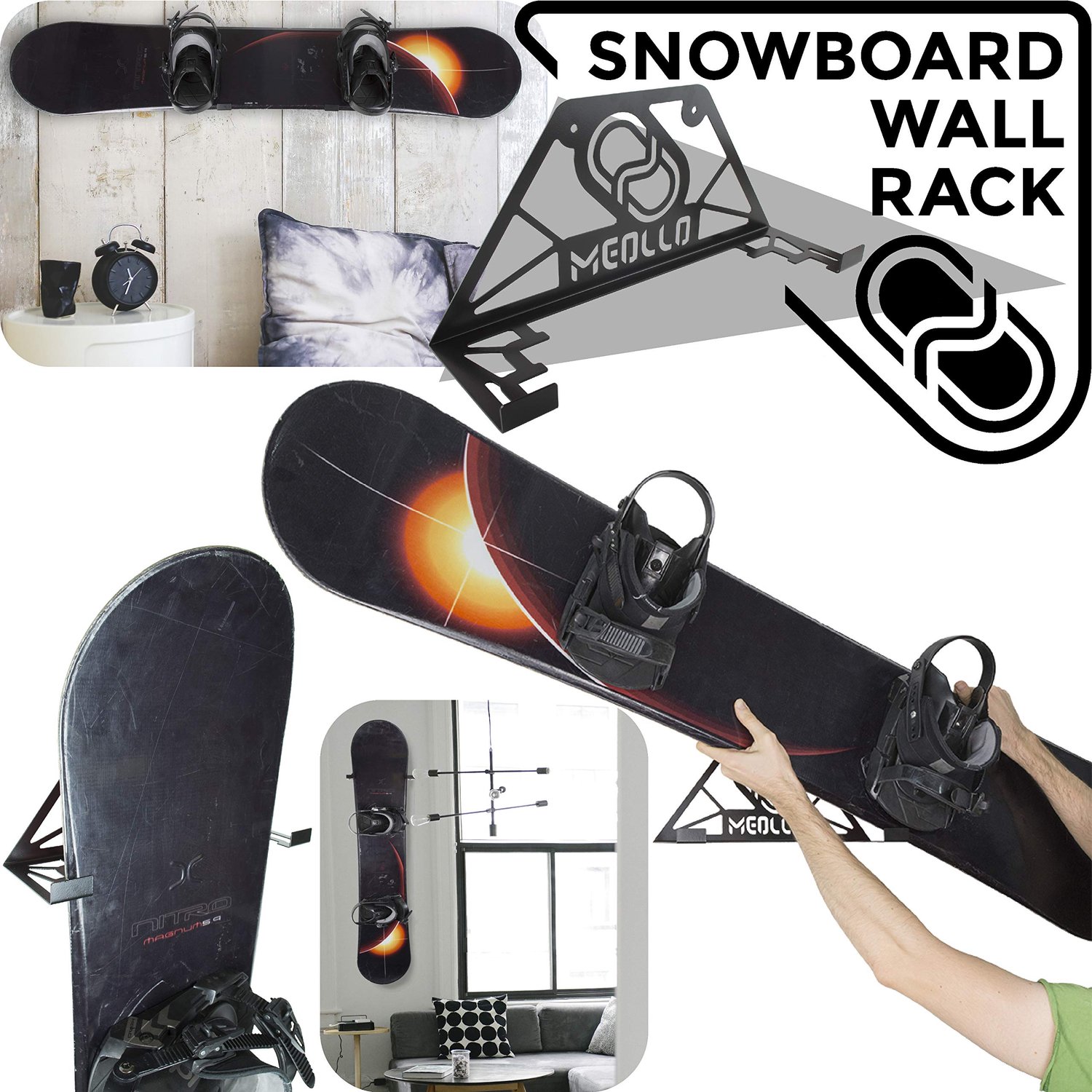 Stalen Snowboard Wandhouder voor Veilig Opbergen