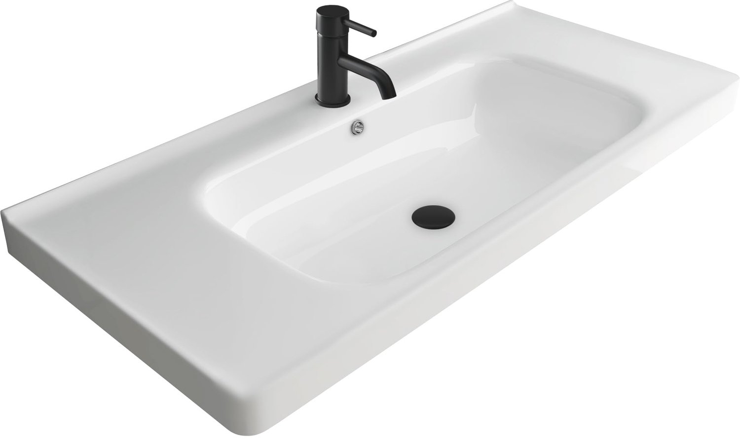 Wastafel van 100 cm voor Badkamer en Gastentoilet met Nano-coating