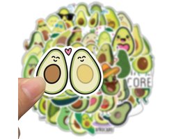 Set van 50 Avocado Stickers voor Persoonlijke Decoratie