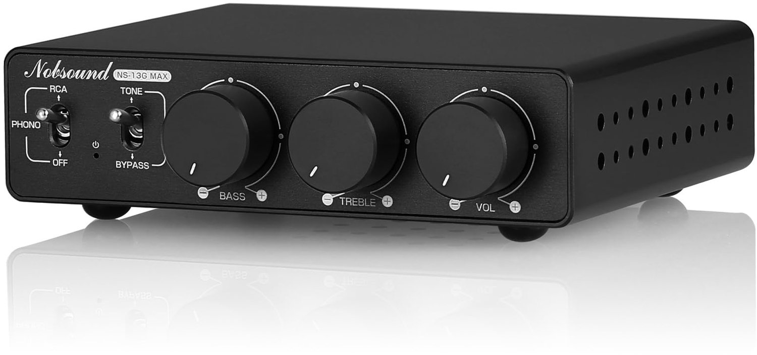 Compacte Stereo Versterker met Phono-ingang en HiFi Geluid