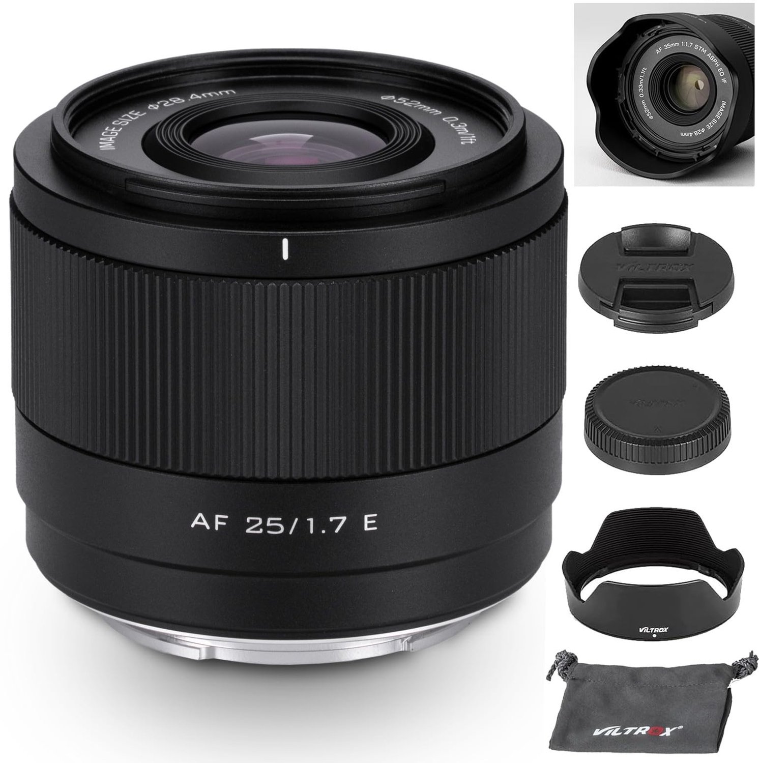 25mm f1.7 E-Mount Prime Lens voor APS-C Camera's