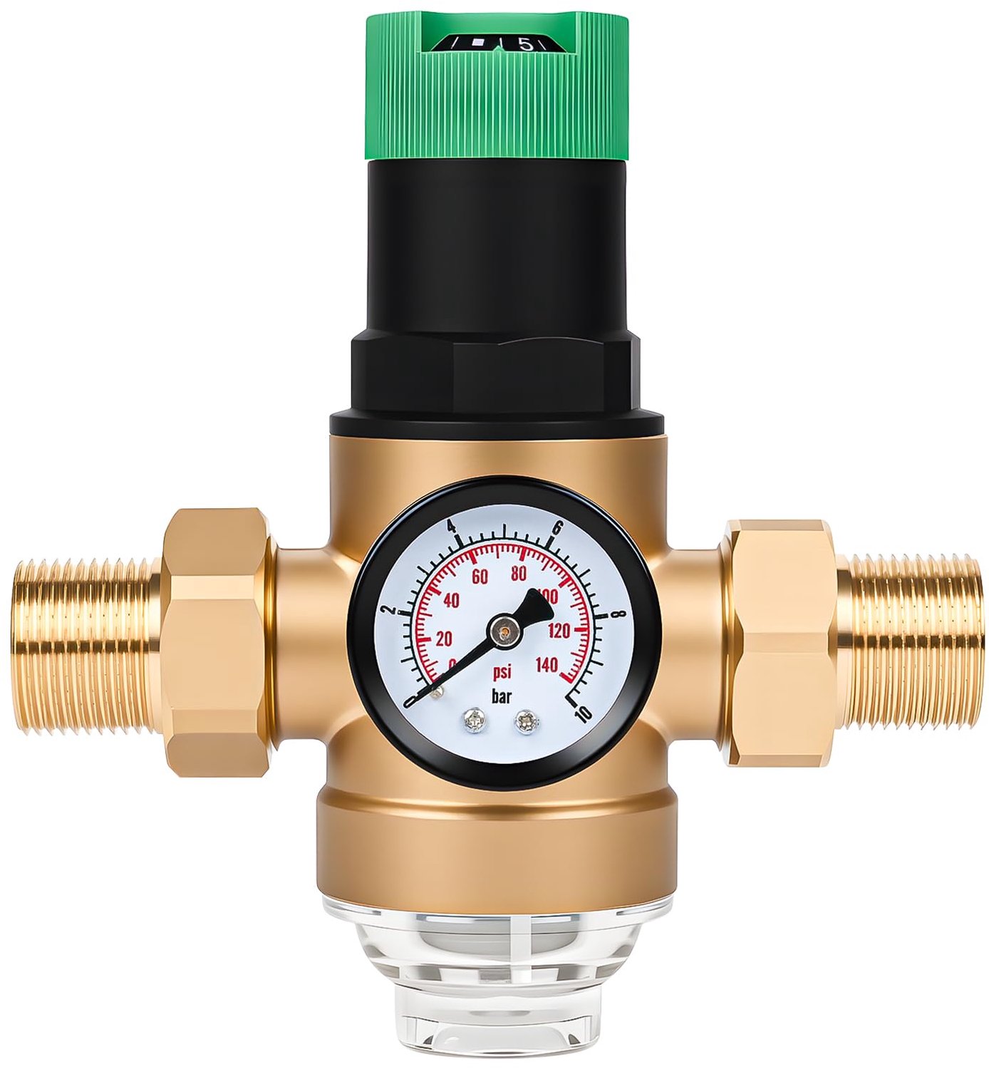 Waterdrukregelaar 3/4 Inch - Messing met Manometer en Filter