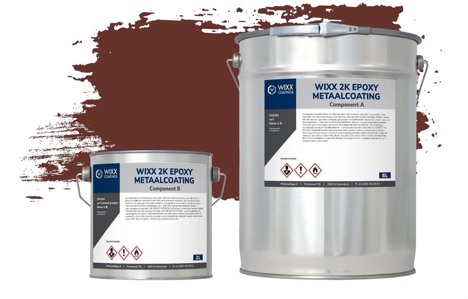 2K Epoxy Metaalverf - 5L - 8012 | Red Brown