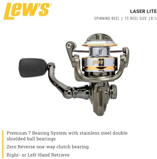 Spinning Reel - 7 lagers - Lichtgewicht - Metallic Grijs/Zilver/Goud — afbeelding 2