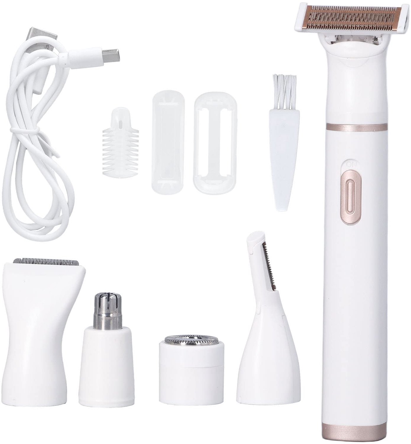 5-in-1 Elektrische Haarverwijderaar USB Oplaadbaar voor Gezicht en Lichaam