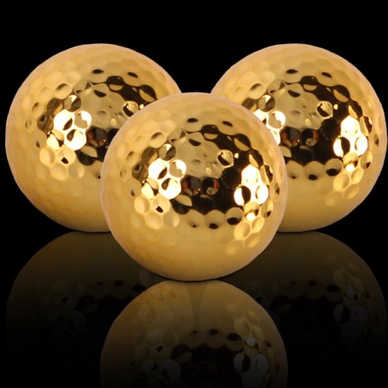 Golfballen 4 stuks - Hoge zichtbaarheid - Verguld - Luxe - Golftraining - 42,67 mm - 42,93 mm - Oefengolfballen — afbeelding 3