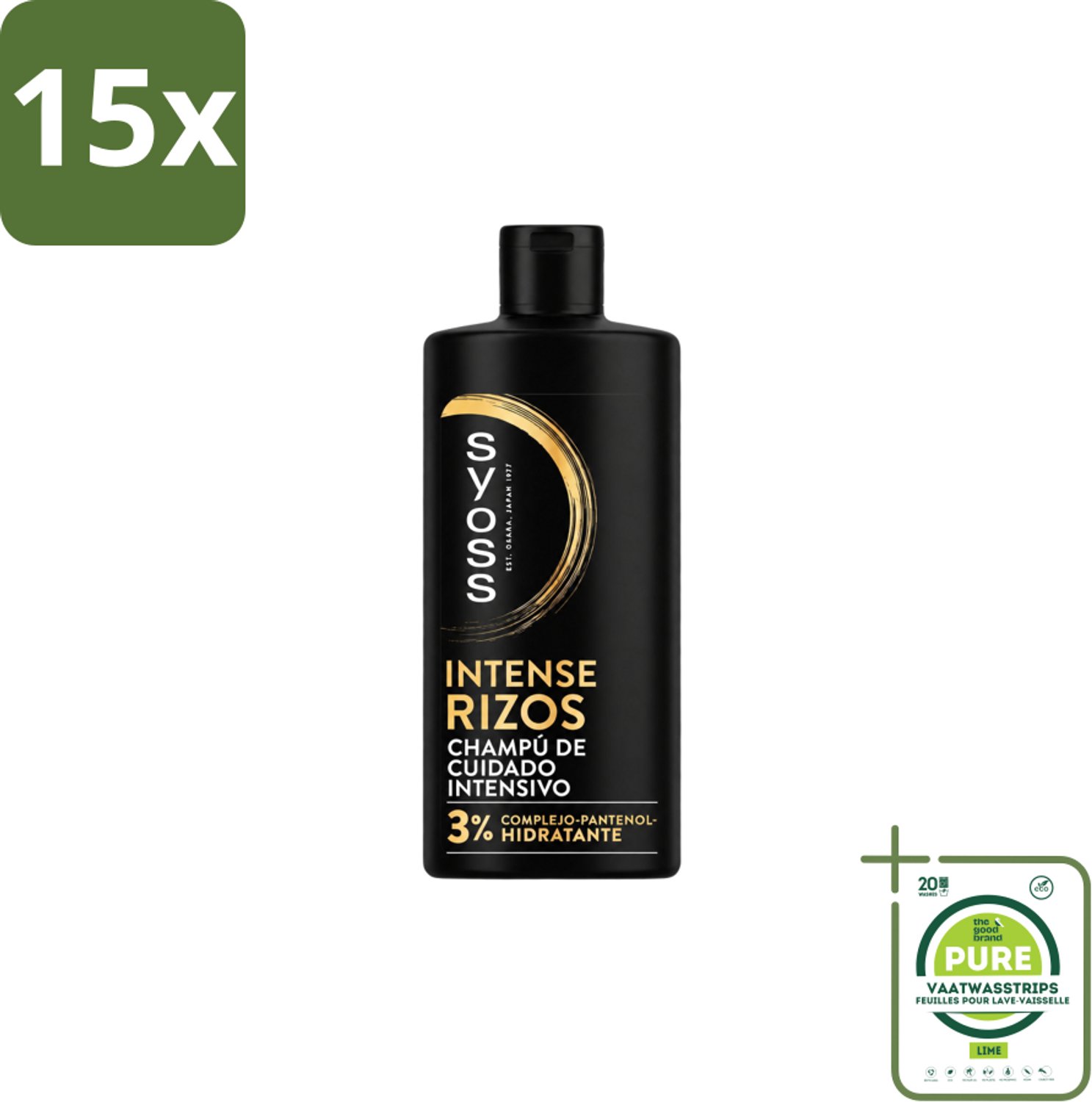 15 x Syoss – Shampoo – Intense Curls – 440 ml - Grootverpakking - Vaatwasstrips - Krullen Verzorging - Golvend Haar - Krullend Haar - Pluisvrij Haar - Haardefinitie