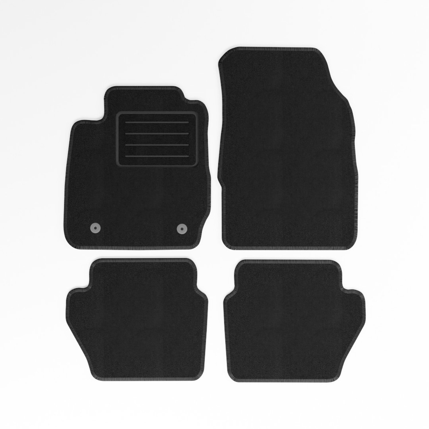 Mats4all | Naaldvilt automatten passend voor Ford Fiesta 2013-2017 | Antislip | Met versterking | 4-delig | Automatten | Mattenset