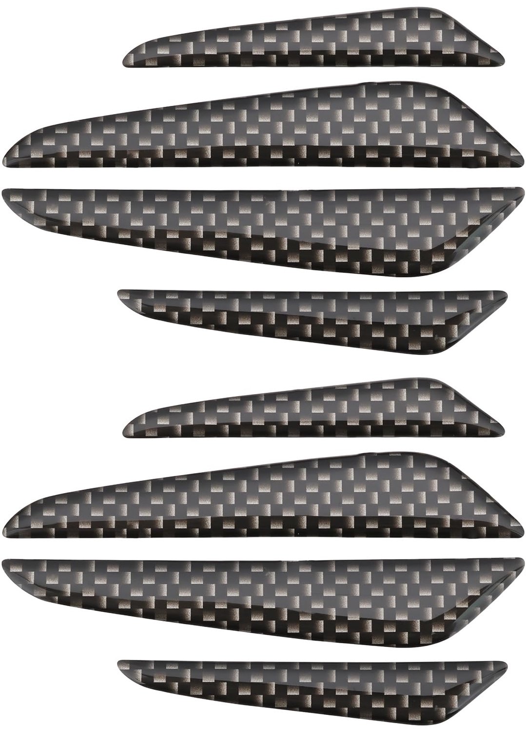Deurprotectors Koolstofvezel Look - Bescherming Deurranden - 2 Sets - 100x17mm/75x13mm - Sterke Zelfklevende Achterkant - Eenvoudige Installatie - Deurrandbescherming