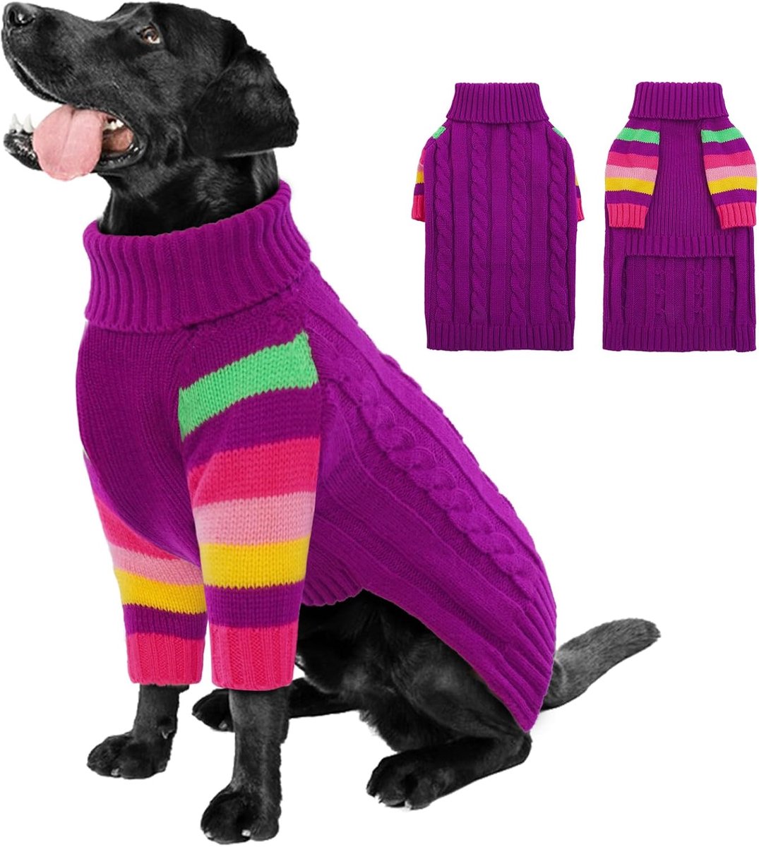 Grote coltrui, wintergroen vest, kerstoutfits, huisdier sweatshirt, kleding, gebreide kleding voor meisjes en jongens, golden retriever, labrador, Rottweiler, XL