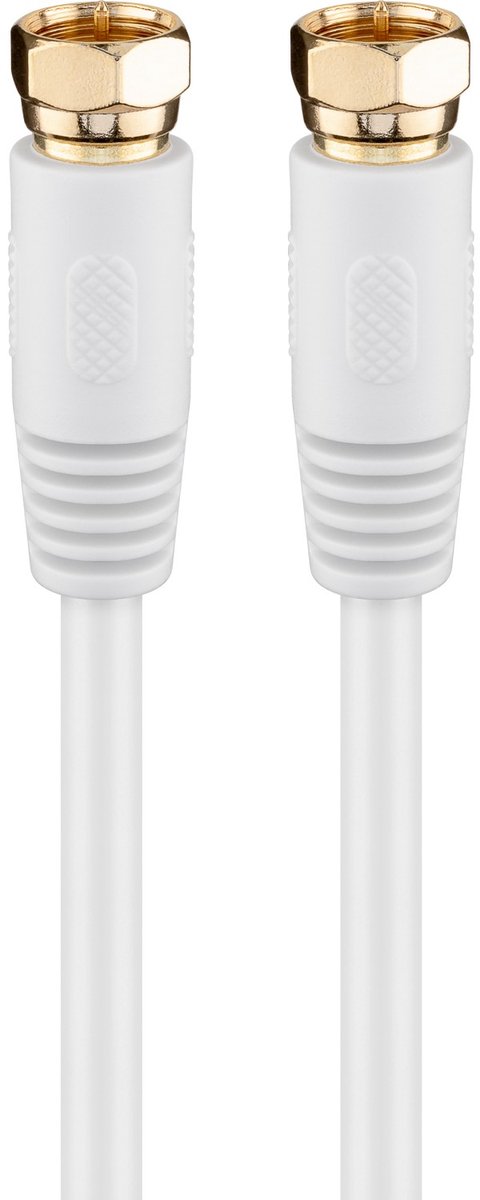 Image of Goobay SAT-antennekabel verguld 1,5 m, F-stekker naar F-stekker, dubbel afgeschermd (80 dB)