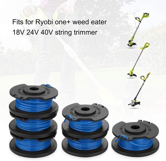 Spoelen voor Ryobi One+ AC14RL3A 522994001 Autofeed draadspoel 18V 24V 40V, compatibel met Ryobi One+ AC14RL3A grastrimmer draadmaaier 8 spoelen + 2 doppen — afbeelding 3