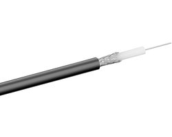 RG59 75 Ohm coaxkabel op rol voor binnen - 6,2mm / zwart - 100 meter