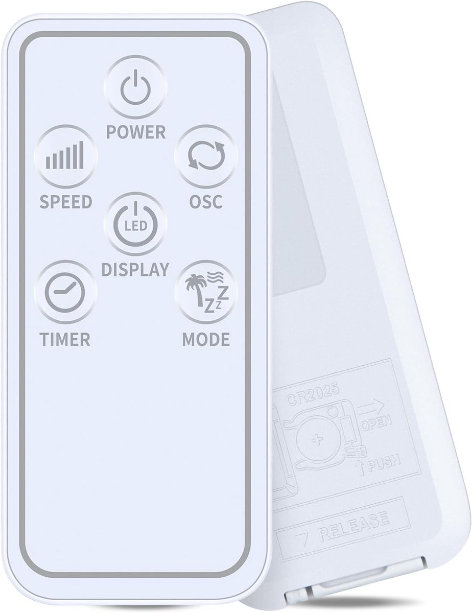 Afstandsbediening voor Brandson torenventilator - vervangend model 303-086/087/143/366 - eenvoudig in gebruik - ShopVlot