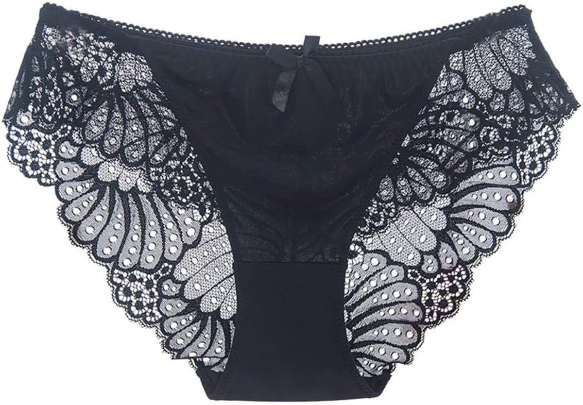 Babydolls, nachtjaponnen & negligés Sexy Dames Lingerie Slipje Ondergoed Verleiding Perspectief Onderbroek Erotisch Ademend Porno-Black_XXL