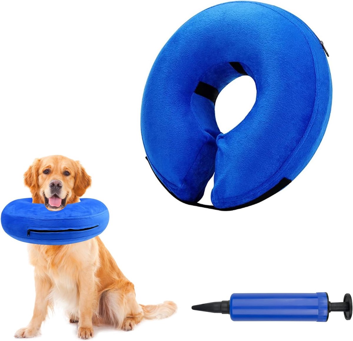 Opblaasbare halsband voor honden en katten, Opblaasbare beschermende halsband(M)