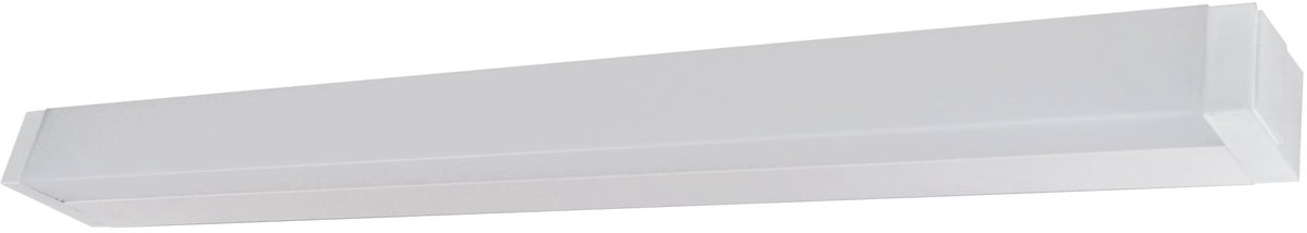 Skeeler LED wandlamp in wit aluminium met plexi kap, 12W, 847 lumen, 3000K warm wit licht, IP20, 605 x 58 x 40 mm