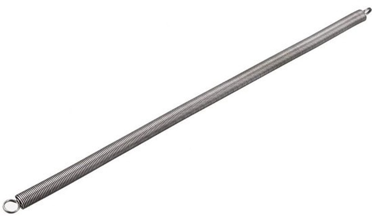 Trekveer 1 mm draaddiameter 10 mm buitendiameter 300 mm vrije lengte met dubbele haak