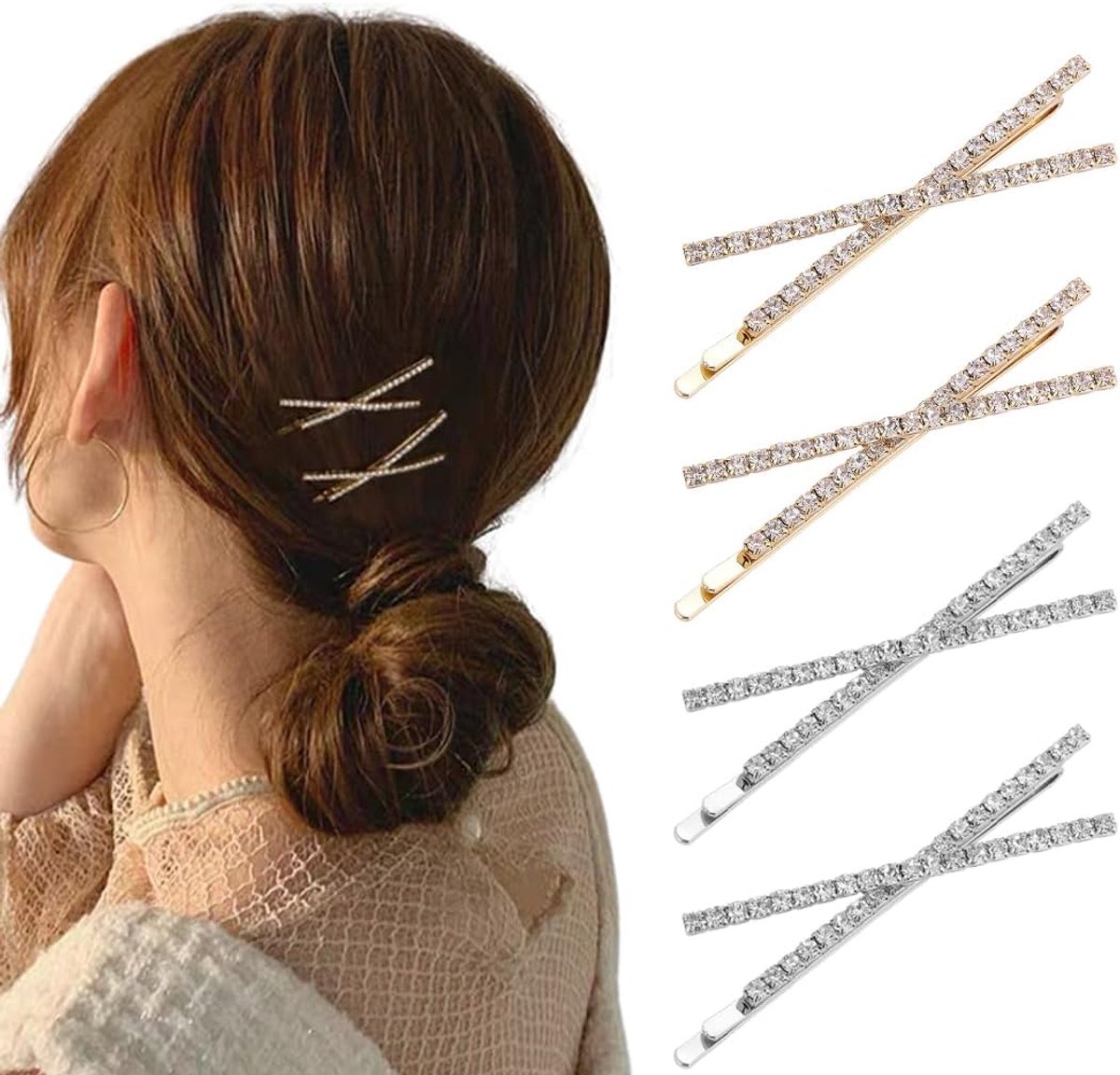 Haarspelden, glanzende haarspelden, bobby pin, metalen haaraccessoires voor meisjes, dames, feest, bruiloft, dagelijkse jurk