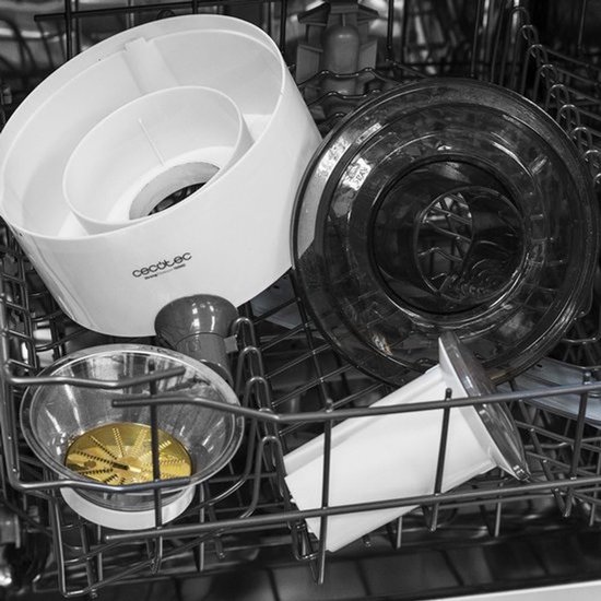 Sapcentrifuge - Fruitpers - Gezond sap maken - Titaniumgecoate schijf - XL-inlaatkanaal - Wit — afbeelding 3