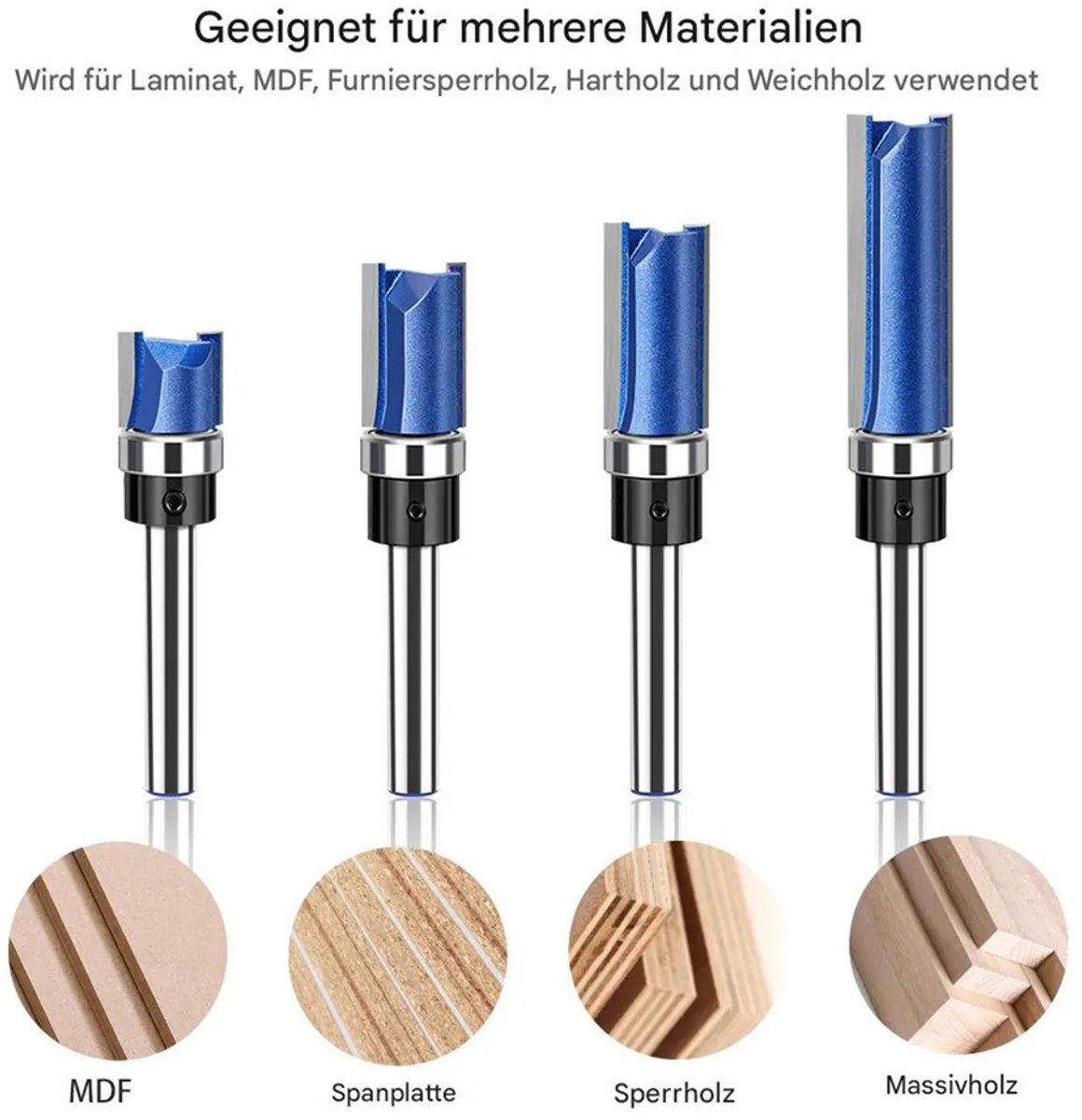 Wolfraamcarbide vingerfrezen van 1/4 inch Geschikt voor lagers, Geschikt voor houtbewerking, kantenfrezen en graveren op CNC-machines, routers en trimmers.