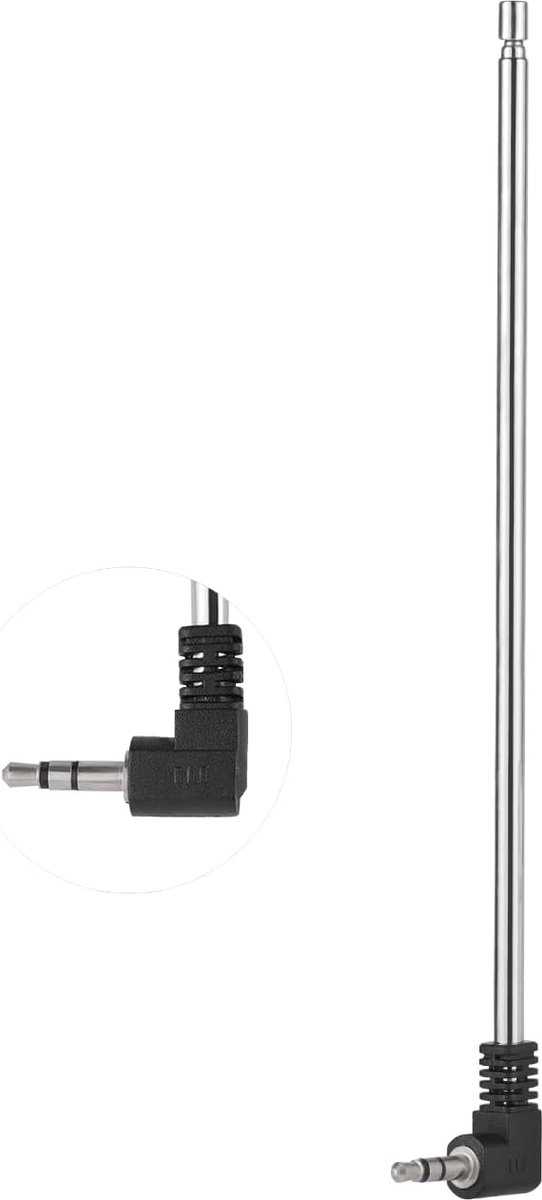 1 Stuk 3.5MM Mannelijke Telescopische Antenne Radio 4 Secties 55.4CM/21.81Inch Mini AM FM Telescopische Radioantenne voor AV Home Theater Ontvanger Mobiele Telefoon