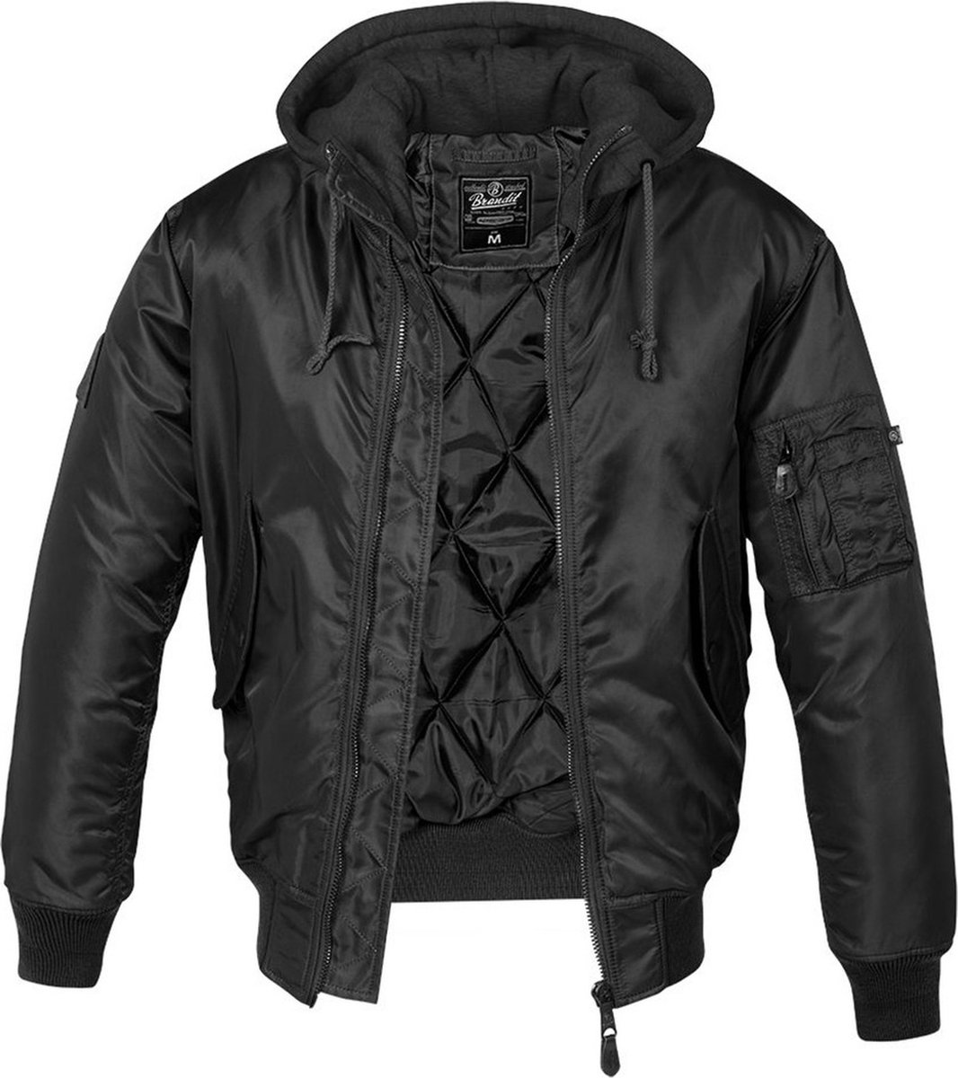 Brandit MA1hood Heren Bomberjack - zwart - 4XL