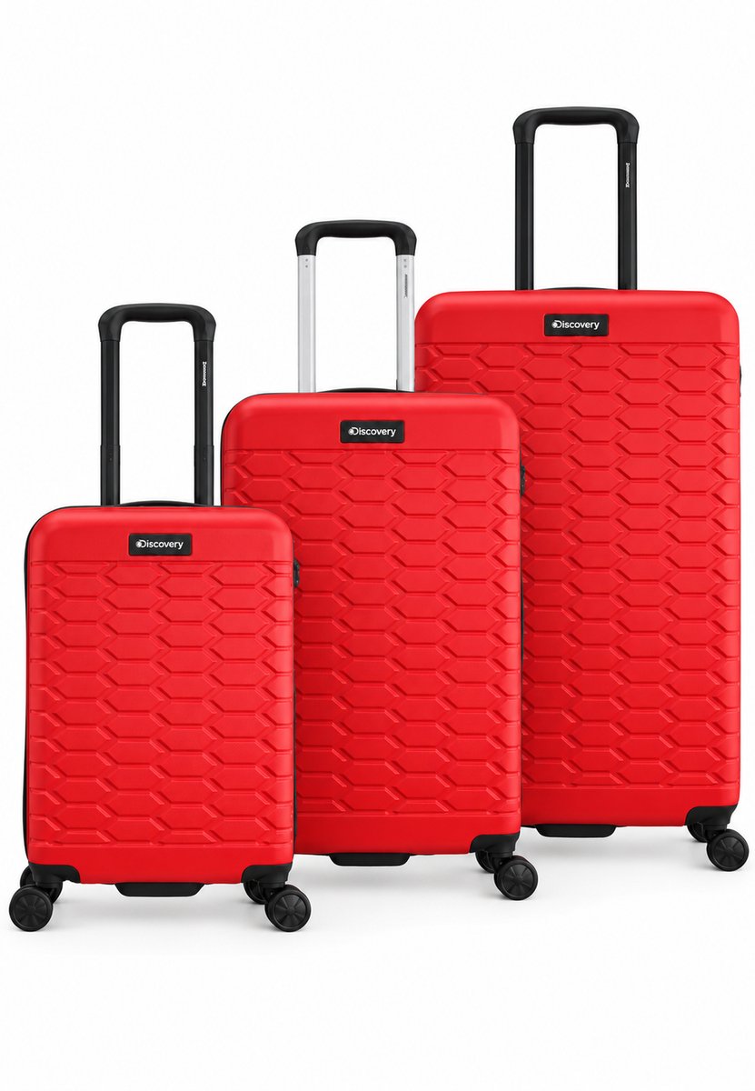 Discovery - Reptile | Harde Koffer Set (S/M/L) - Rood - Rood / Set