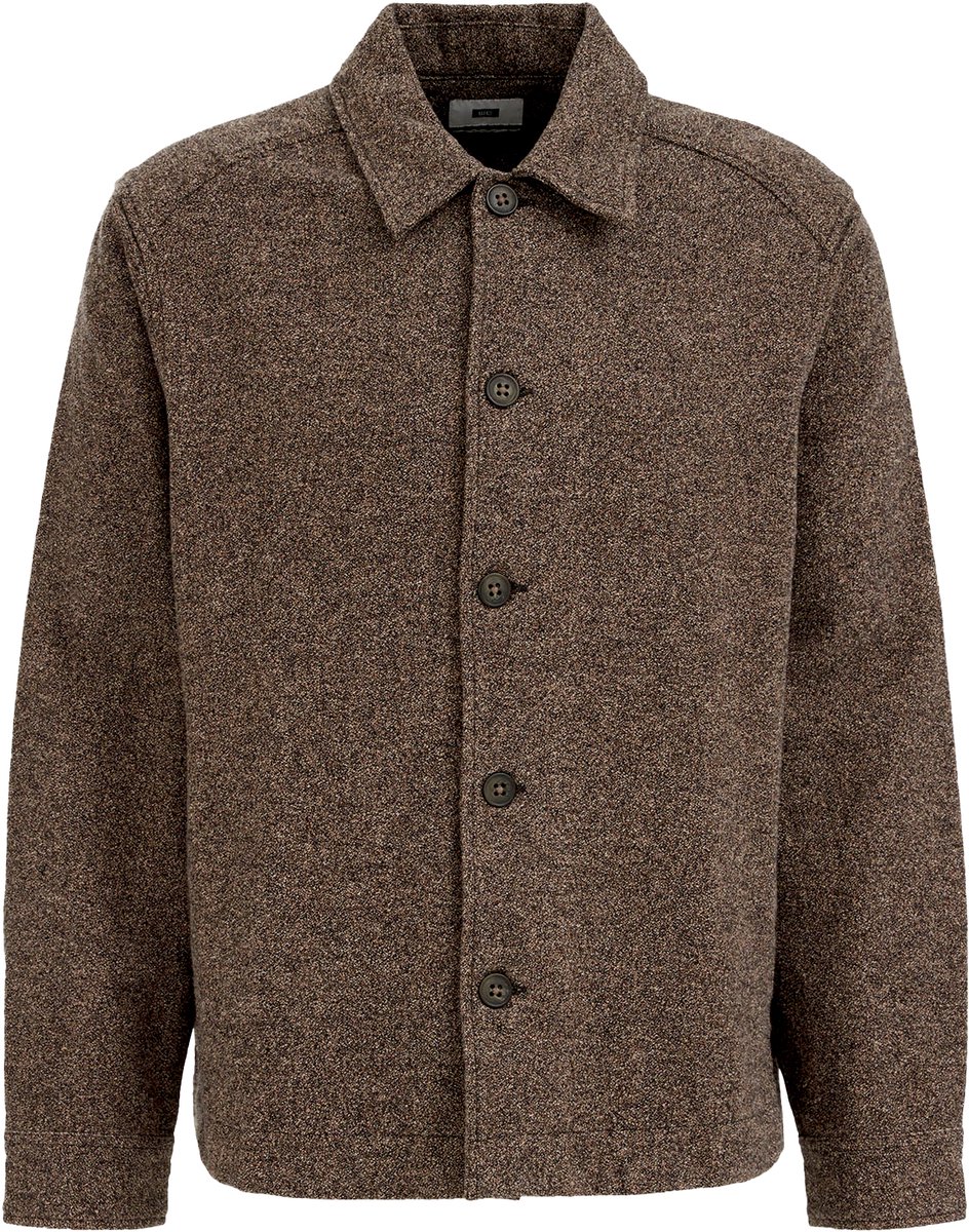 WE Fashion Heren regular fit overshirt met structuur