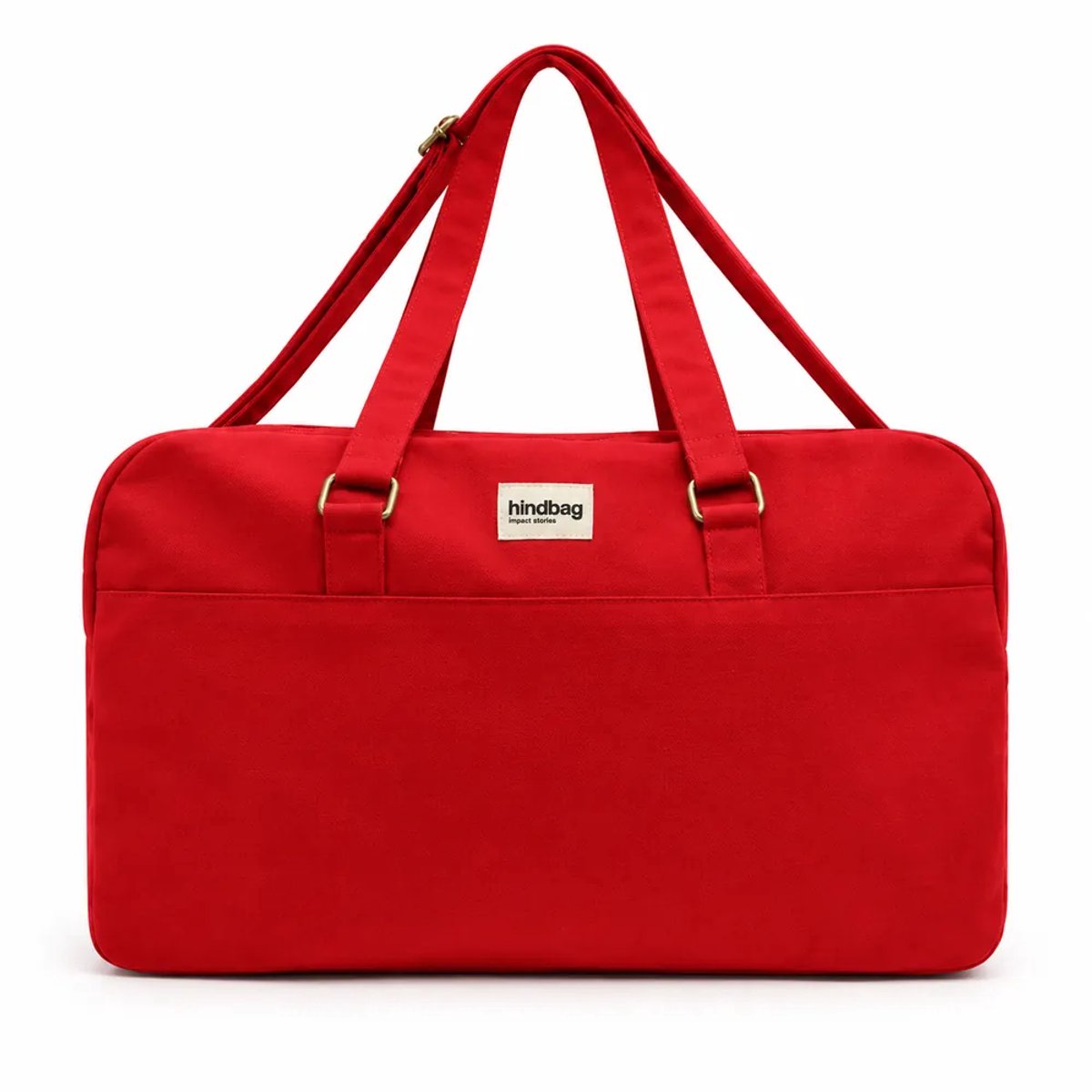 Hindbag weekendtas Yves rood - biologisch katoen