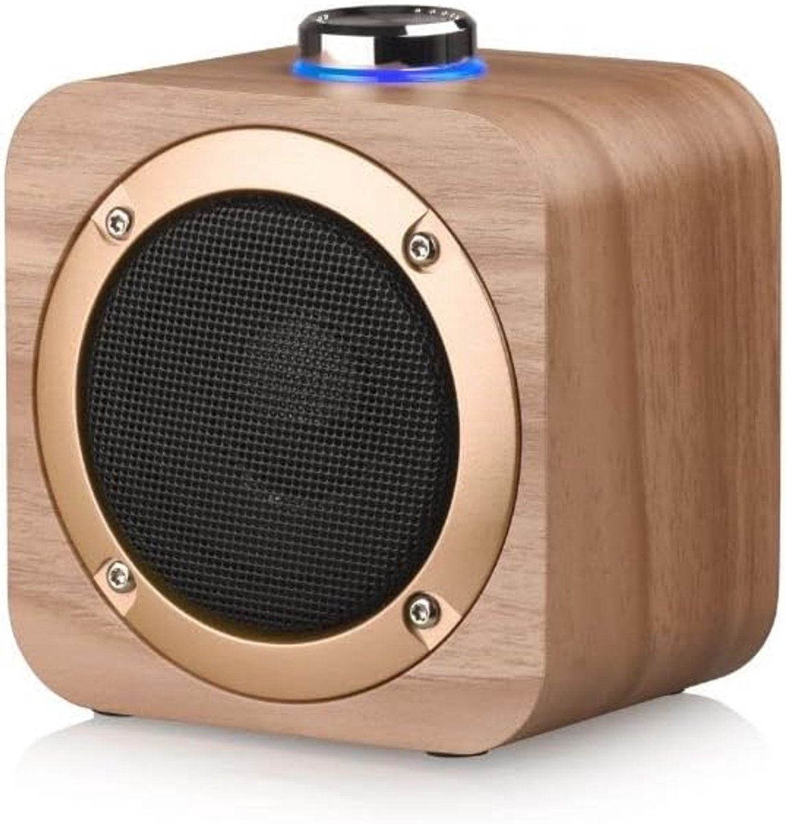Halterrego Wooden Bluetooth Speaker, BT V5.0, RMS 3W, Rechargeable 1200 mAh Battery. - ShopVlot