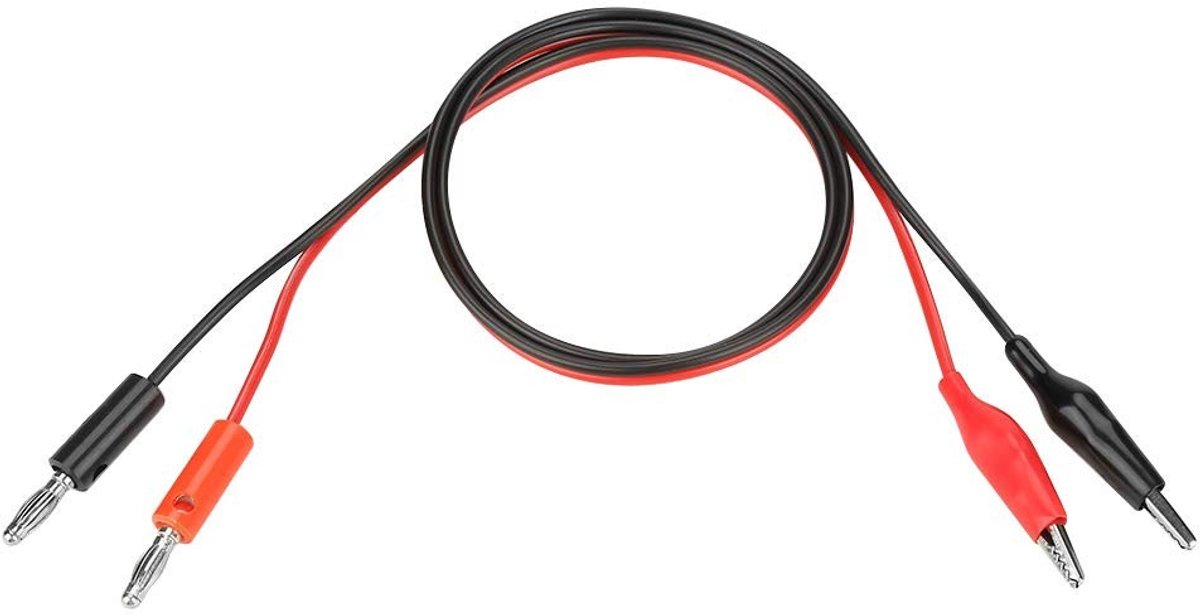 Multimeter Testkabel met Bananenplug naar Krokodillenklem - 30V 5A, 80cm, Geschikt voor DC Voeding en Elektronische Metingen