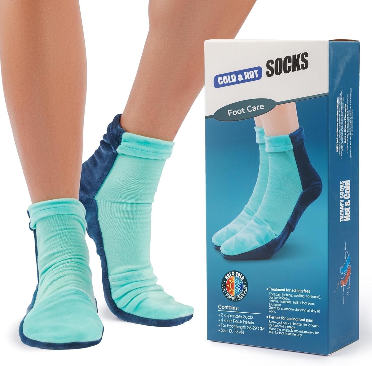 Koude voeten, koelpads, koelaccu, koudetherapie sokken, voet reuma, polyneuropathie sokken, voetwarmers, sokken voor koude voeten, sokken tegen pijn