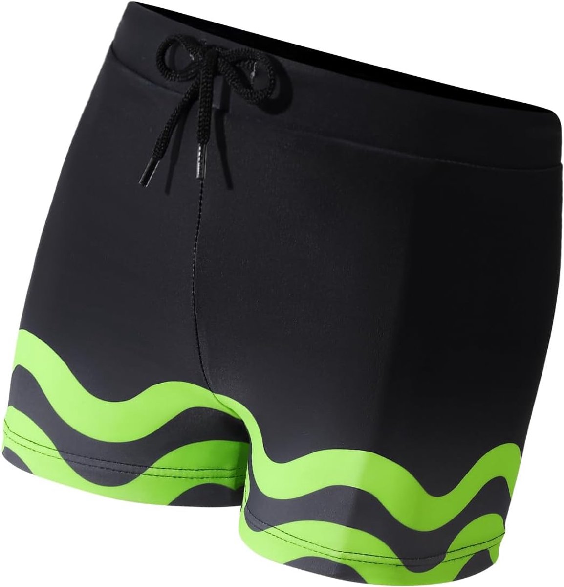 Zwembroek voor jongens, golfpatroon, sneldrogend, met gevoerde elastische tailleband, 128-176