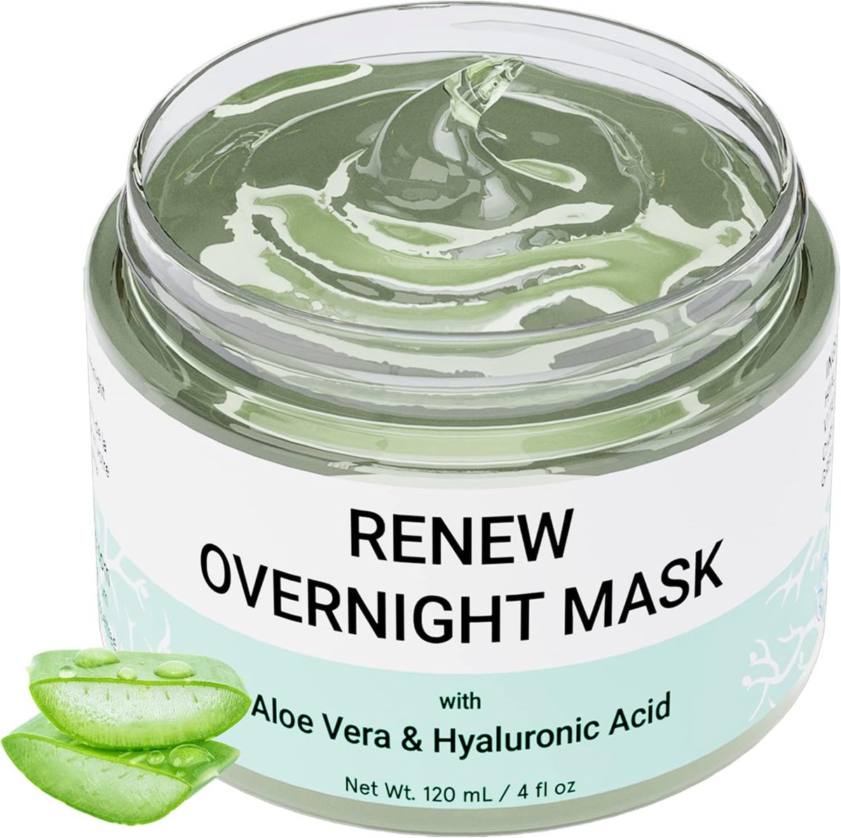 Mask, Nachtmasker met aloë vera en hyaluronzuur - Hydraterend gezichtsmasker voor nachtelijke huidherstel | Geformuleerd in San Francisco