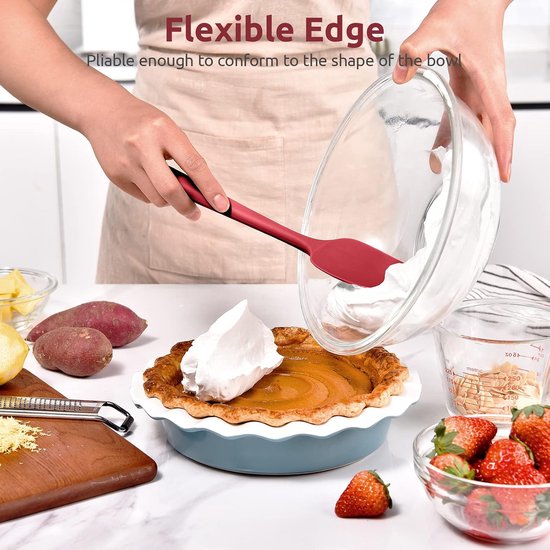 Silicone lepel Spatel 315 ℃ Hoge Hittebestendige (Rood) — afbeelding 4
