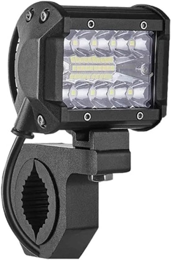 2 stuks lichtbalk montagekit universele werklamp buisklem montagebeugels verstelbaar voor auto's en motorfietsen zwart — afbeelding 3
