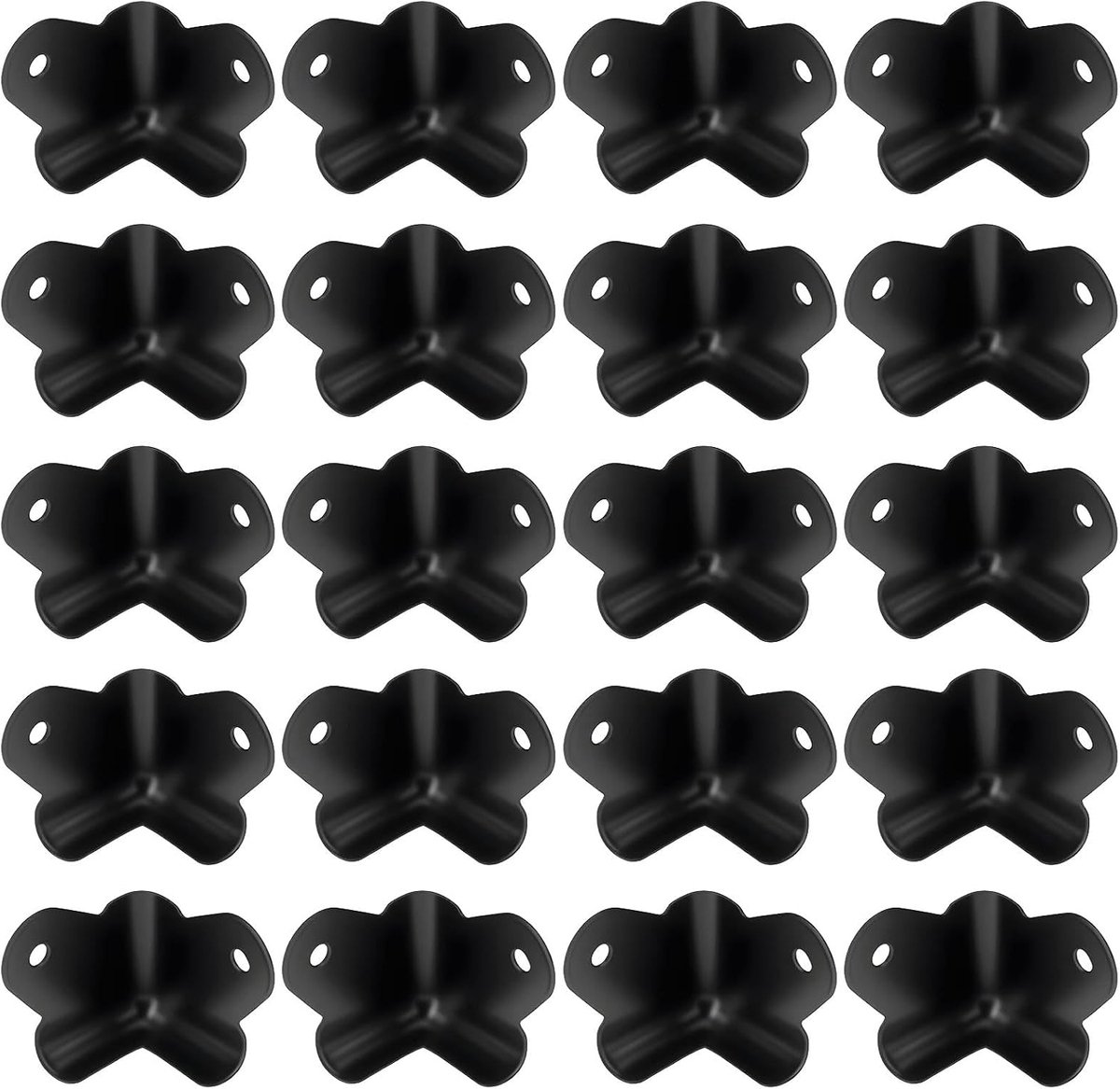 20 Stks 2-Klauw 40x40mm Ijzeren Hoek Covers Zwart Speaker Wrap Hoek Speaker Accessoires voor Luidspreker Kasten en Amp Dozen