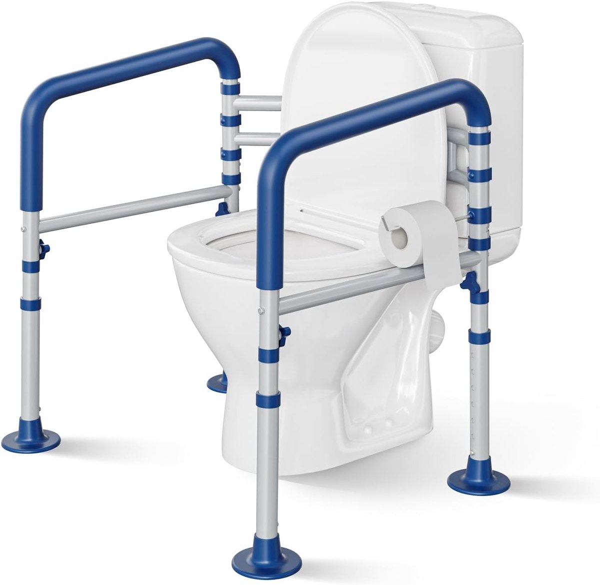 Toilet Safety Rail, in hoogte verstelbaar toiletframe, in breedte verstelbare toiletgrepen, opvouwbare toiletrail - biedt ondersteuning voor senioren, zwangere vrouwen en gehandicapten