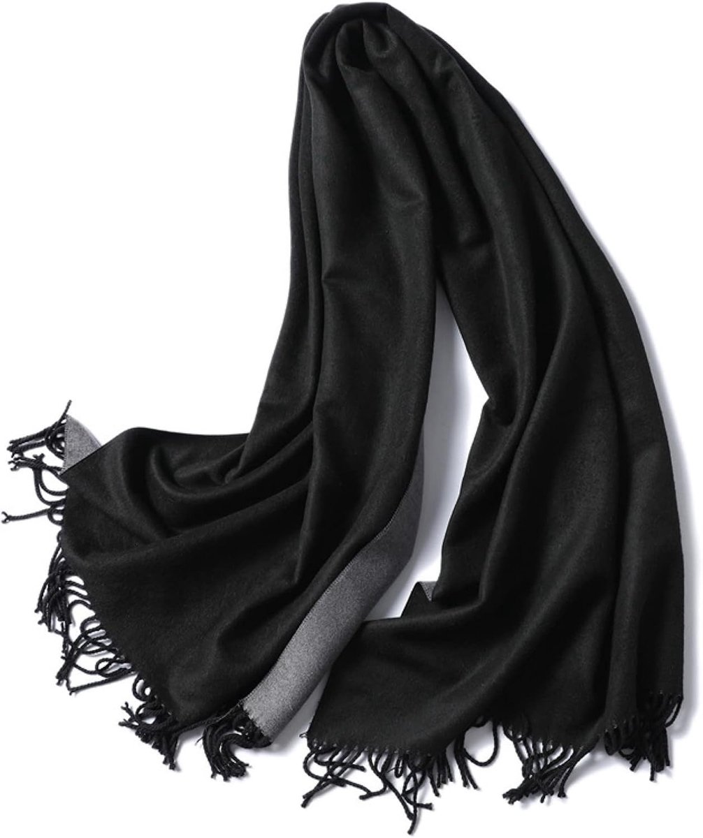 Vrouwen warme kasjmier sjaal winter sjaal wraps vrouwen dubbele kant pashmina effen deken stola's dame luxe sjaals - Wj32-7, A