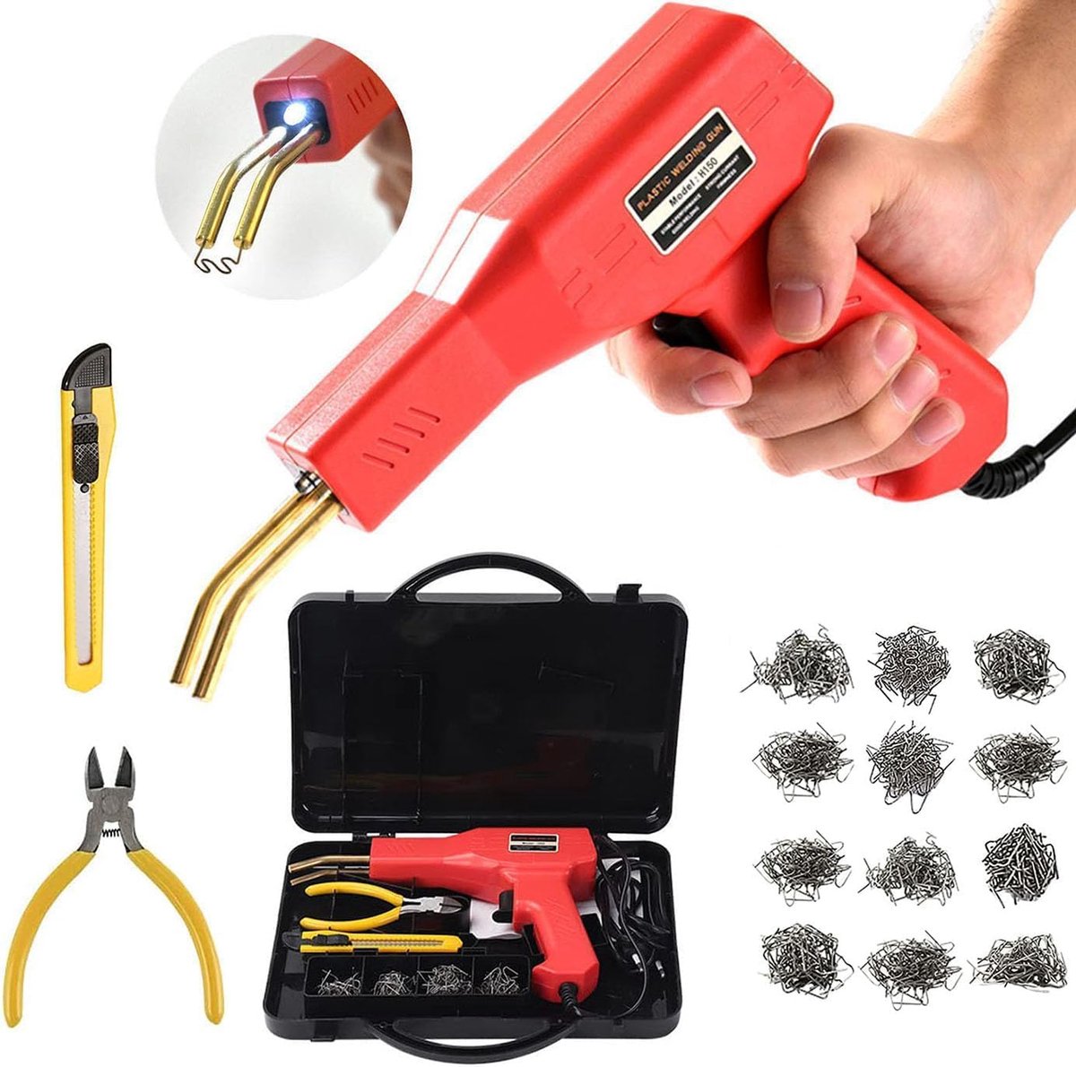 Plastic lasmachine 150W - Kunststof lassen - 800 stuks accessoires - Ideaal voor reparaties - ShopVlot