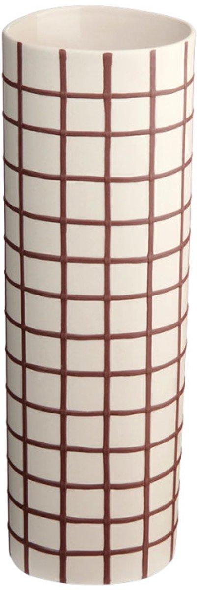 Asa Selection Bordeaux Squares vaas, 8 x 25 cm