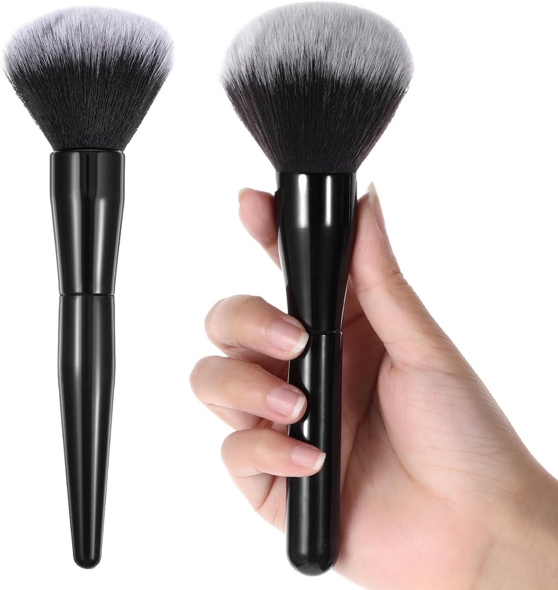 Large Powder Brushes, 2 Pieces Foundation Brushes, Professional Makeup Brushes, Powder Brushes, Powder, Makeup - ShopVlot