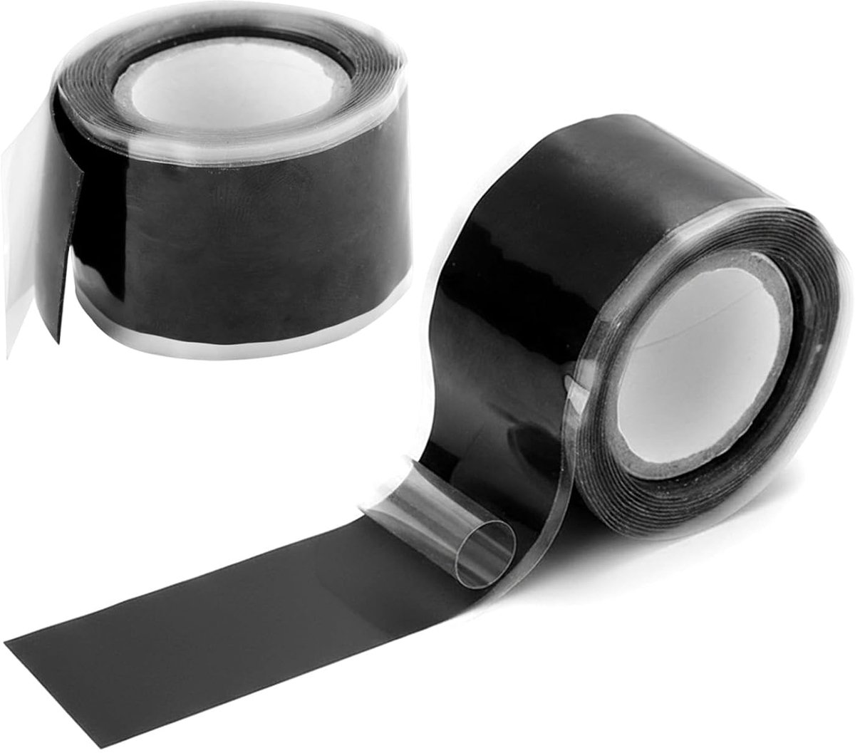 2 Rolls Adhesive Silicone Tape (3m x 25mm), Waterproof Repair Tape for Hoses, Cables and Tubes, Heat-resistant - ShopVlot